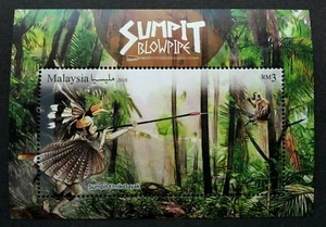 *FREE SHIP Malaysia Blowpipe 2018 Hunting Lifestyle Bird Monkey Weapon (ms) MNH - Picture 1 of 5