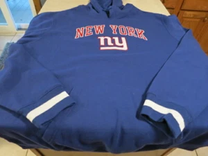 Neu ohne Etikett NFL Apparel NY GIANTS Pullover Kapuzensweatshirt mit doppeltem Logo Größe Large - Bild 1 von 3