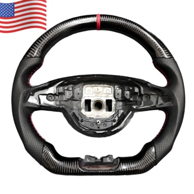 Fit Mercedes-Benz AMG C63 C43 SLC GLC GLE GLS GLA Carbon Fiber Steering Wheel  - Image 1 of 4