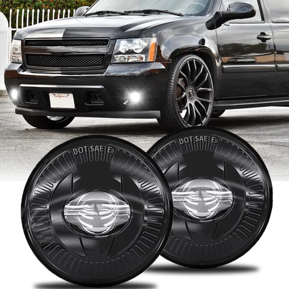 Pair LED Fog Driving Lights For 07-14 Chevy Tahoe Avalanche Suburban GMC Yukon - Image 1 of 4