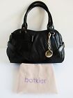 BOTKIER Gorgeous New $298 Medium Black on Black Genuine Leather Satchel Handbag