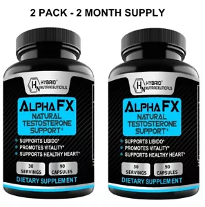AlphaFX Herren Testosteron Booster, Östrogenblocker, Energie, Libido (2er-Pack) - Bild 1 von 16
