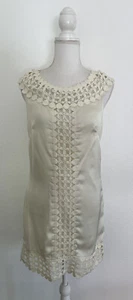 Abito tubino donna nuovo con etichetta Fumblin' F avorio taglio pizzo orlo senza maniche taglia M - Foto 1 di 6