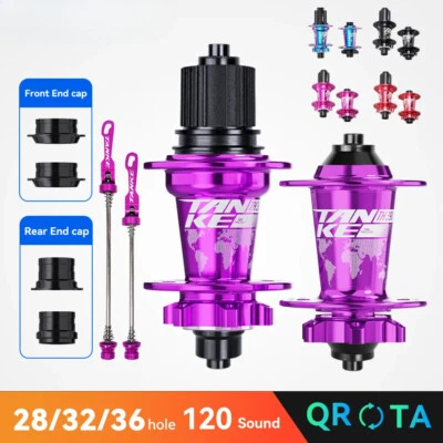 Buje trasero delantero 120 clics 6 rodamientos MTB 28 32 36H QR eje pasante freno de disco MS/XD Foto 1 de 4