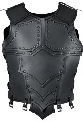 Roman Leather Lorica Segmentata Armor – Black or Brown – 3mm Thick – Reenactment - Image 1 of 4