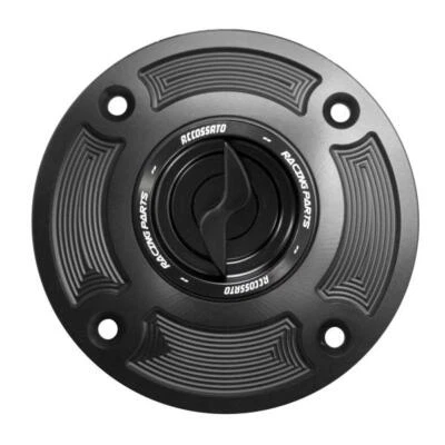 Accossato black aluminum fuel tank cap quick release Suzuki GSXR1000 2001-2002 - Imagem 1 de 4
