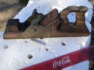 Vintage Antique Metal Wooden & Brass Woodplane - Picture 1 of 12