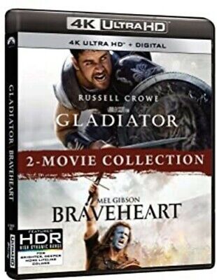 Gladiator / Braveheart 2-Movie Collection [New 4K UHD Blu-ray] With Blu-Ray, 4 • 25.10$