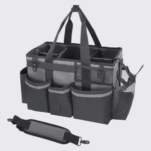 Cleaning Caddy Bag with spray bottle & Towls,Shoulder strap & waist belt.Black - Picture 1 of 15