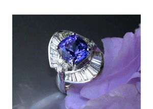 3Ct Blue Sapphire Cut CZ Engagement Wedding Ring In Solid 925 Sterling Silver - Bild 1 von 5