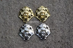 CLASSIC LION METAL DUBRAES Lace Locks GOLD SILVER - Picture 1 of 12