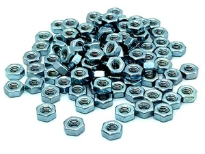 HEX NUTS M4 zinc plated hexagon nut for 3/16" bolts (479) - Picture 1 of 3