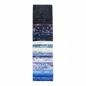 Jelly Roll Batik Hoffman Bali Pop Hello Hydrangea Fabric 40 Strips 2.5" X 44" - Picture 1 of 1