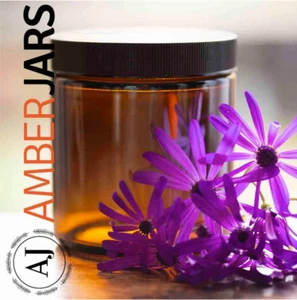 2 x 500ml Glass Amber Jars with ribbed wadded lid - Candles Body Scrub cosmetic - Picture 1 of 8