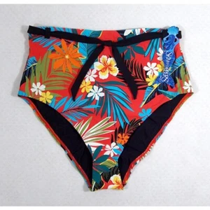 Skinny Dippers Swim Suit Bottoms Reversible Floral Size XL Modest Bathing Suit - Picture 1 of 5