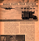 1945Vintage Radio Pilote Compagnies Après-Guerre Article Technologie Militaire Mécanique Populaire