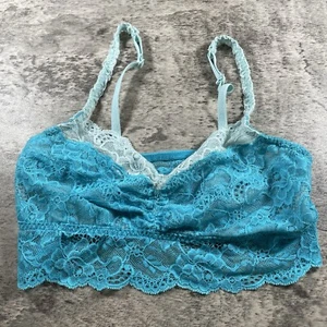 ROSA Victoria's Secret blu pizzo linea lunga bralette media - Foto 1 di 7