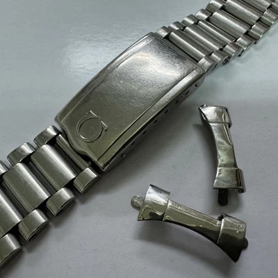 Bracciale originale OMEGA 3 maglie in acciaio inossidabile 1125 con maglie fi... - Immagine 1 di 4