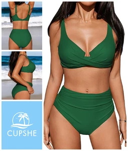 Conjunto de bikini retro acolchado con aros talla 10 S para mujer y mujer - Imagen 1 de 11