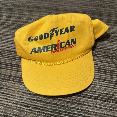 Sombrero amarillo Goodyear American Tire Company vintage Foto 1 de 2