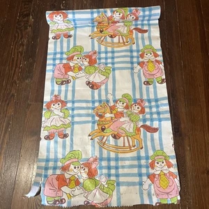 Vintage 70’s Vinyl Wallpaper Children's Bedroom Dolls Like Raggedy Ann - Picture 1 of 20