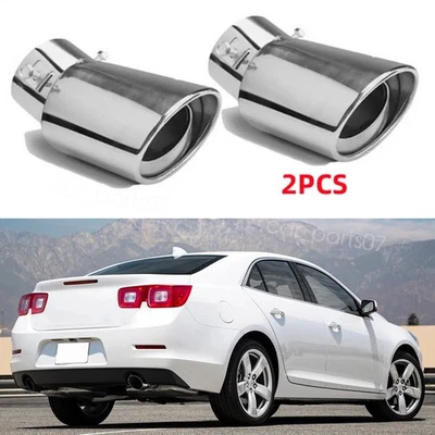 For Chevrolet Malibu 2xCar Chrome Stainless Steel Rear Exhaust Pipe Tail Muffler Foto 1 de 4