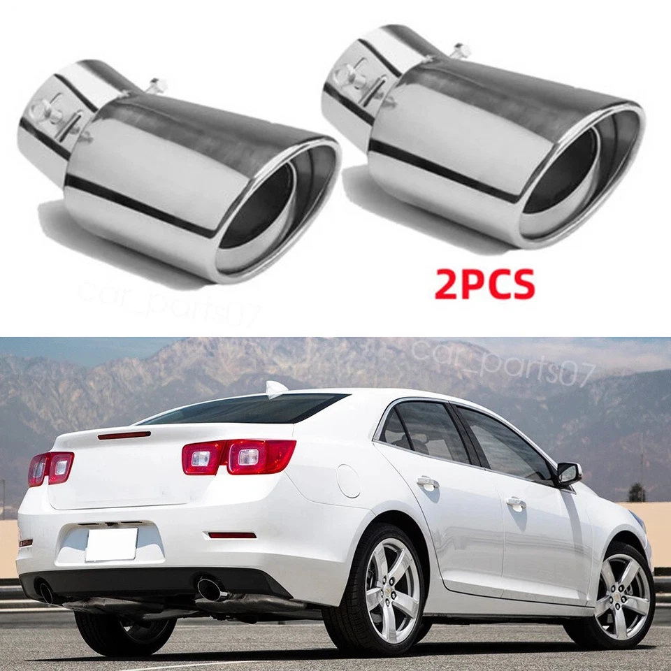 For Chevrolet Malibu 2xCar Chrome Stainless Steel Rear Exhaust Pipe Tail Muffler Foto 1 de 4