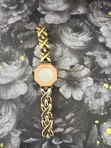 Vintage Lassale Women’s Watch Octagon Face Gold Link Band –Untested Japan 310076 - Picture 1 of 16