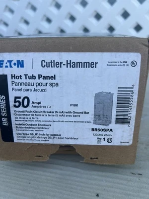 Eaton BR50SPA CUTLER HAMMER Series 50 AMP 热水管面板类型 BR NOS  — 第 1/4 张图片