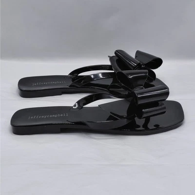 Sandalias Jeffrey Campbell Tanga Jelly para Mujer 8 Negras Informales Sin Cordones Chanclas Foto 1 de 4