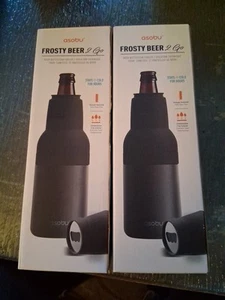 2x Asobu Frosty Beer 2 Go Edelstahl Flaschen-/Dosenkühler Vakuumisoliert - Bild 1 von 5