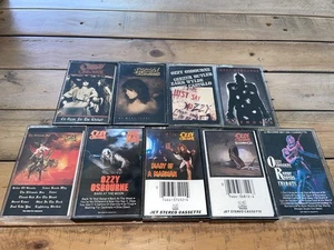 rare Ozzy Osbourne 9 cassette LOT Blizzard of Ozz Bark at Moon Diary Madman Sin - Picture 1 of 6