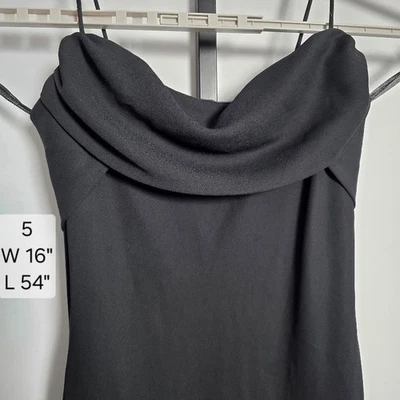 Maxi Vestido Vintage Jody California Juniors 5 Negro Años 90 Y2K Gótico Baile de graduación Foto 1 de 4