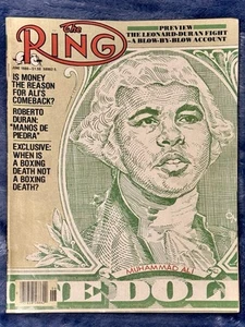 THE RING Boxing Magazine June 1980 Muhammad Ali caricature Cover Leonard v Duran - Picture 1 of 2