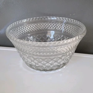 Vintage Wexford Glass by Anchor Hocking Large Fruit/Salad Bowl 10" - Picture 1 of 3