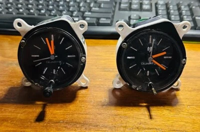 (2)  1970-76 Jeco Japan Toyota Honda Import Dash Console Clock #27003 - Image 1 of 4