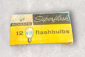 Adam’s Superflash FLASHBULBS M2B VINTAGE BOX OF 10 Bulbs - Picture 1 of 3