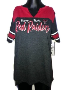 Women's Texas Tech Red  Raiders NCAA Women’s Top v neck Shirt New Med Msrp $36 - Picture 1 of 6