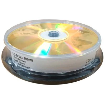 25 Pack Falcon Media Century Archival Gold CD-R 52x 700MB Gold Plated Discs