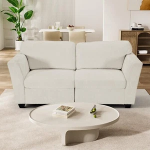 75.59" Modular Sectional Sofa Couch for Living Room, Corduroy Modular 2 Seater - Picture 1 of 9