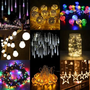 LED Fensterdeko Weihnachtsbeleuchtung Lichterkette Licht Fenster Deko Party - Bild 1 von 14