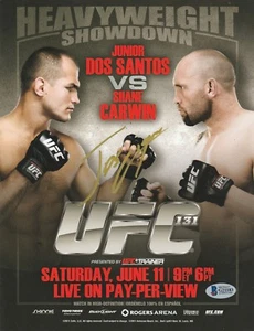 JUNIOR DOS SANTOS SIGNED AUTO'D MINI POSTER BAS COA UFC 131 CHAMPION 146 VS CAIN - Picture 1 of 1