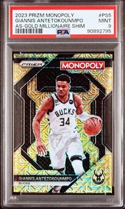 2023/24 Panini Prizm GIANNIS ANTETOKOUNMPO #PS5 GOLD SHIMMER #/500 PSA 9 MINT - Bild 1 von 2