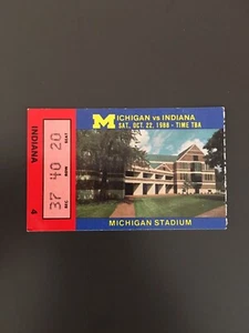 Michigan vs. Indiana 1988 Football Ticket Stub- Big House-RARE - Picture 1 of 2