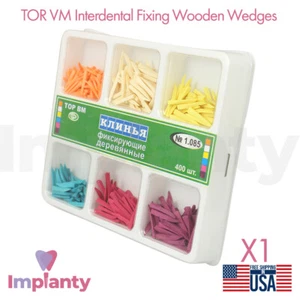 Fijación interdental dental cuñas de madera restauración dental 400 piezas 6 tipos - Imagen 1 de 3
