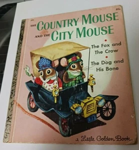Vintage Little Golden Book The Country Mouse and the City Mouse 1982 Hardcover - Picture 1 of 1