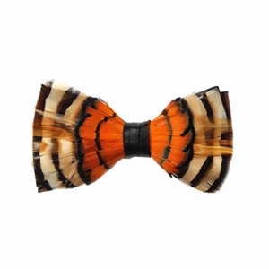 Genius Bow Tie VAN GOGH – Handcrafted Luxury Feather Bow Tie -Black - Picture 1 of 5