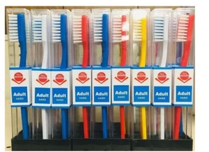 Jamaican Adult Hard Toothbrush Strong And Firm (Assorted colors 6Pieces) - Picture 1 of 1