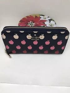 Kate Spade New York Large Continental Wallet Orchard Degrade Apple Printed Neu mit Etikett - Bild 1 von 5