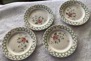 (4) Pfaltzgraff “Garden Trellis” Salad Plates W/Pink Roses. Designed in USA. - Picture 1 of 9